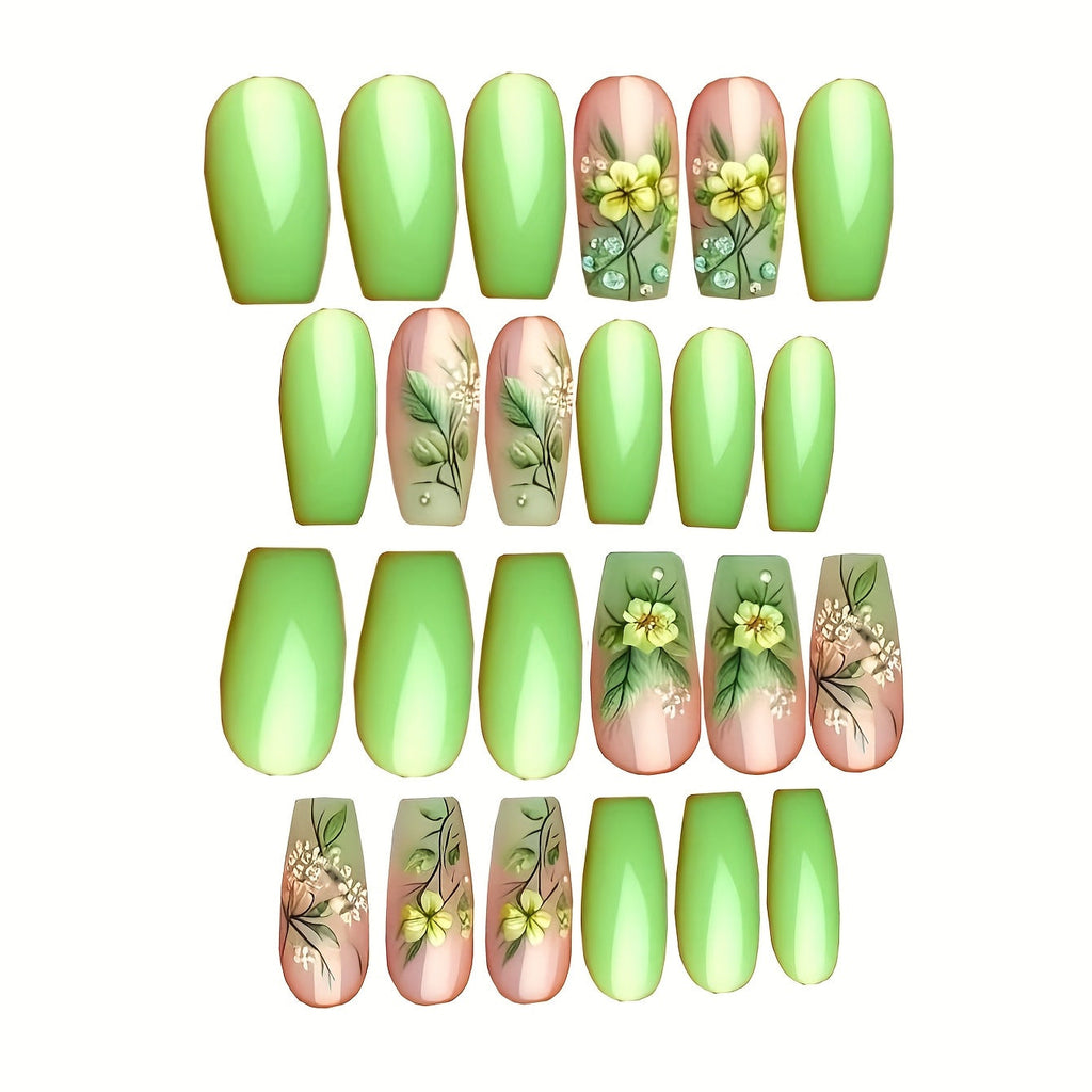 Siopsrl | Floral Art Press-On Nail Design Siopsrl