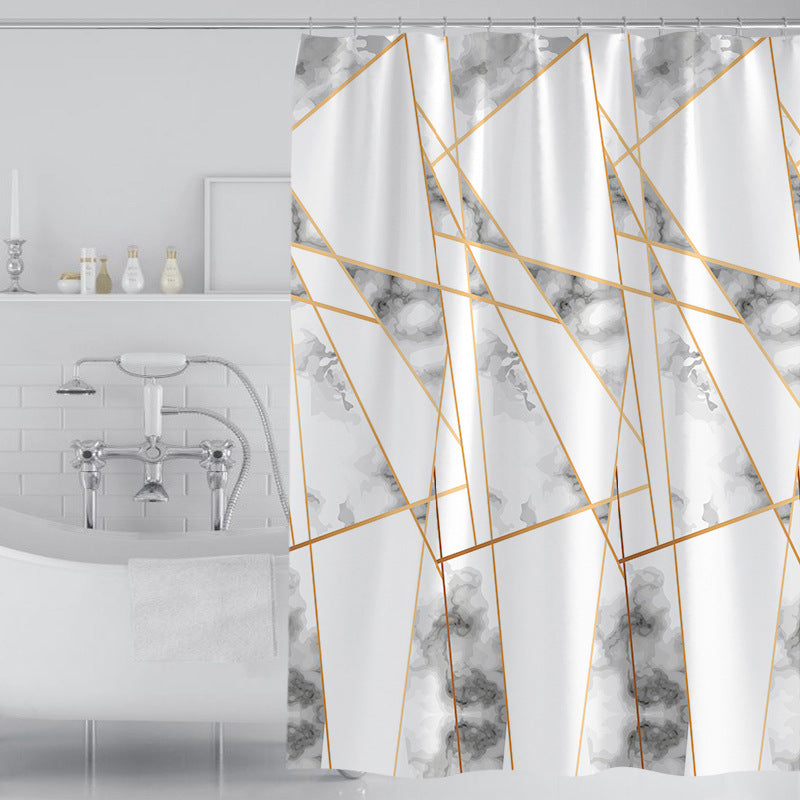 Siopsrl | Women's Artistic Geometric Shower Curtain Siopsrl