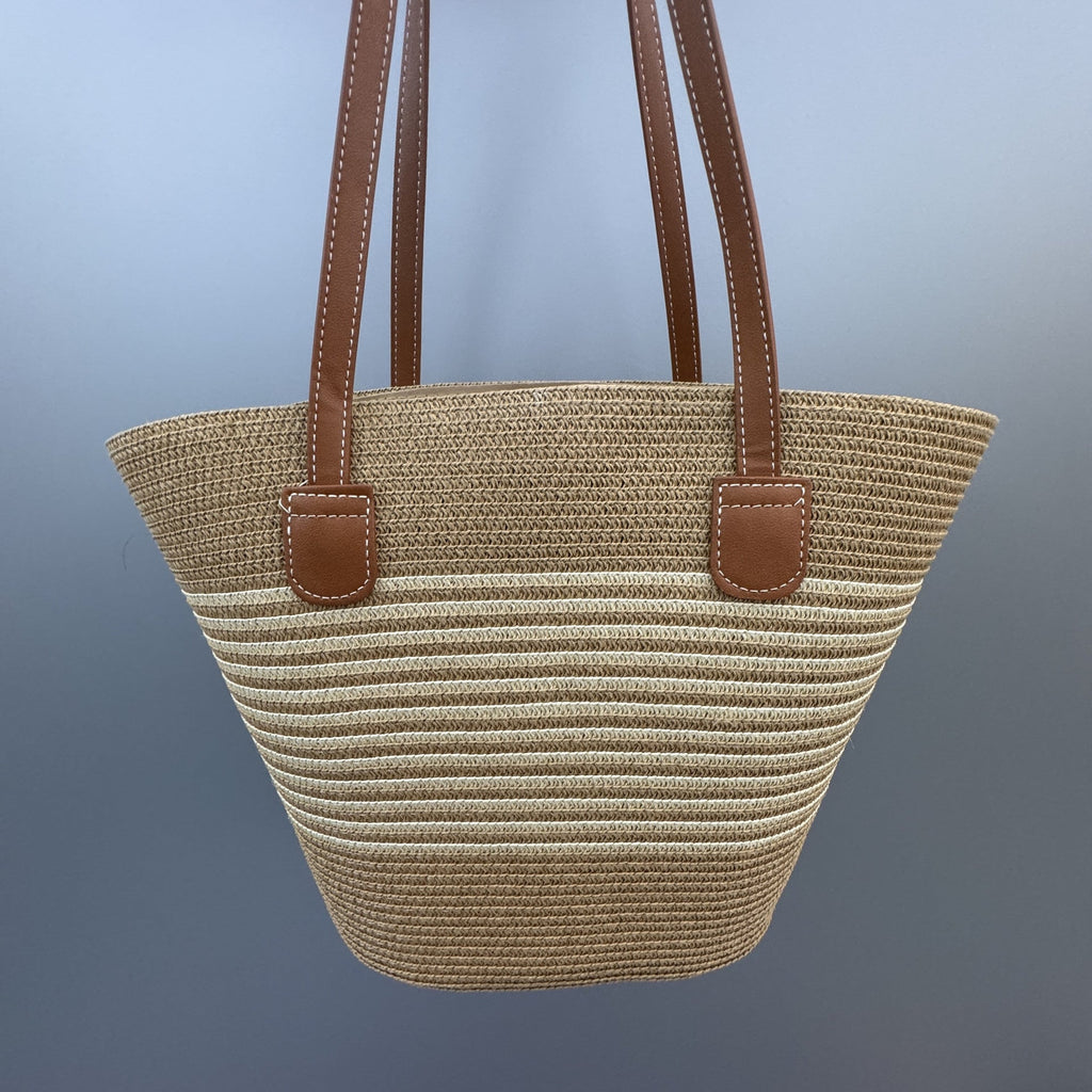 Basket bag with leather handles Siopsrl