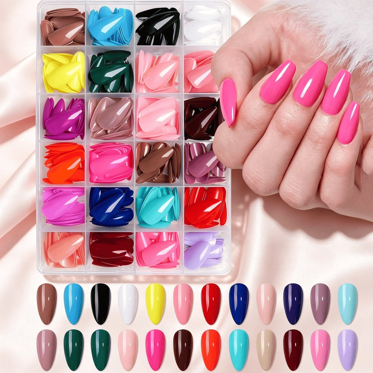 Siopsrl | Premium Glossy False Nail Tips Siopsrl