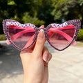 Siopsrl | Heart-Frame Rhinestone Sunglasses Siopsrl