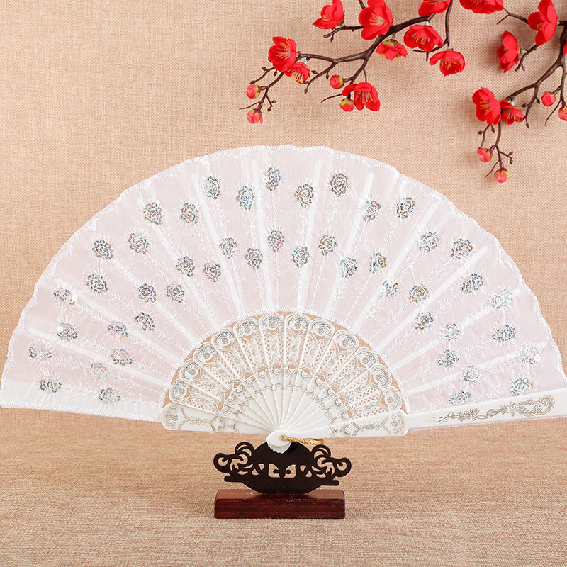 Siopsrl | Women's folding fan with artistic decorations Siopsrl