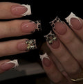 Siopsrl | Artistic Premium Leopard and Bow-Embellished Press-On Nail Tips Siopsrl