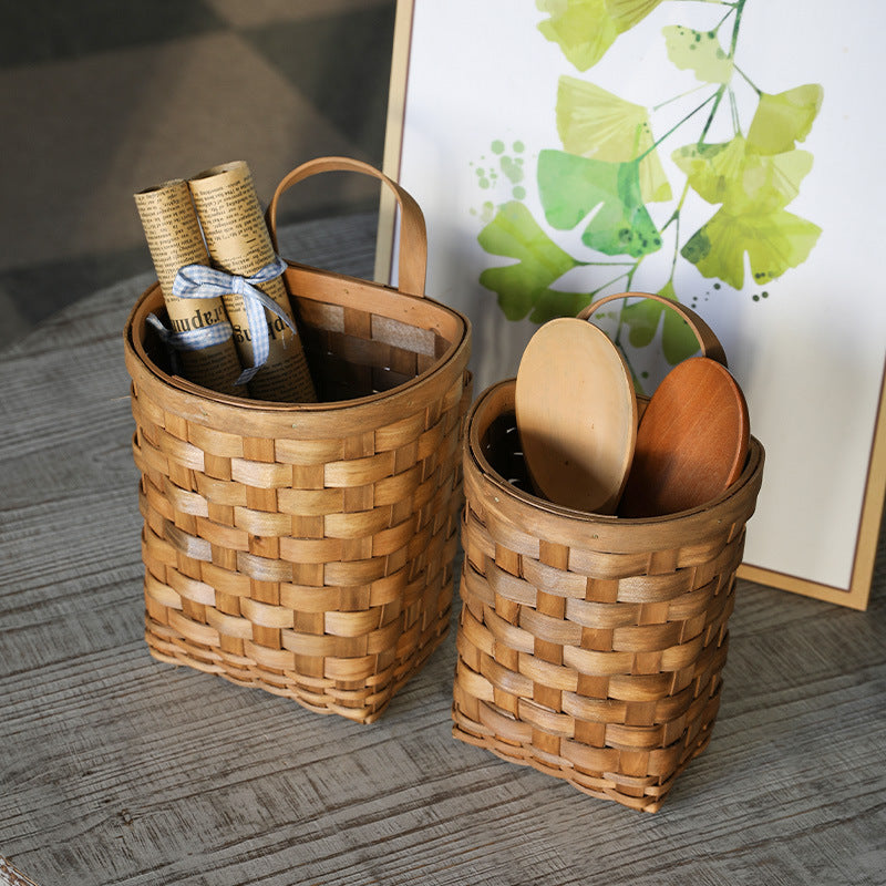 Handcrafted Wicker Storage Cylinder Siopsrl