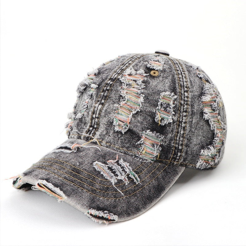 Siopsrl | Women's Distressed Denim Baseball Cap Siopsrl