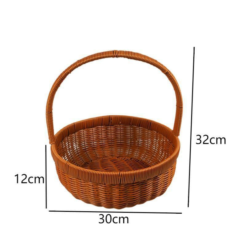 Handwoven Round Wicker Storage Basket Siopsrl