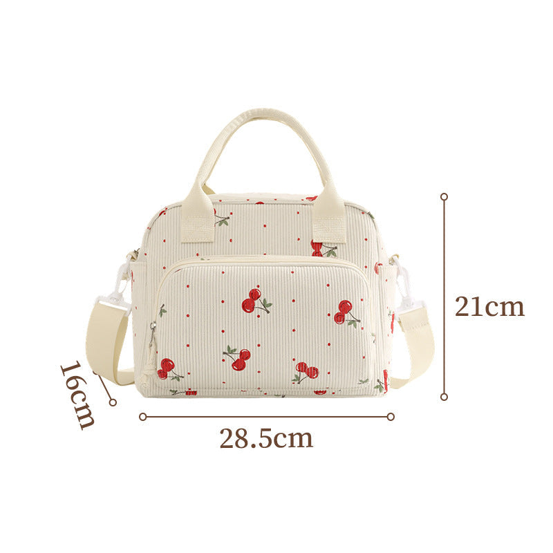 Siopsrl | Insulated Cherry Print Lunch Bag Siopsrl