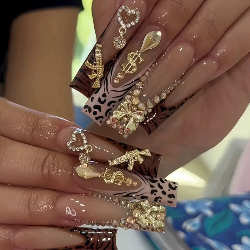 Siopsrl | Decorative Long Press-On Nail Extensions Siopsrl