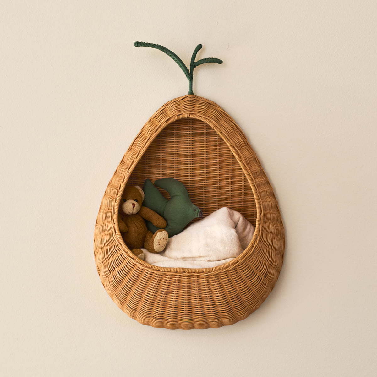 Playful wall basket in pear design Siopsrl