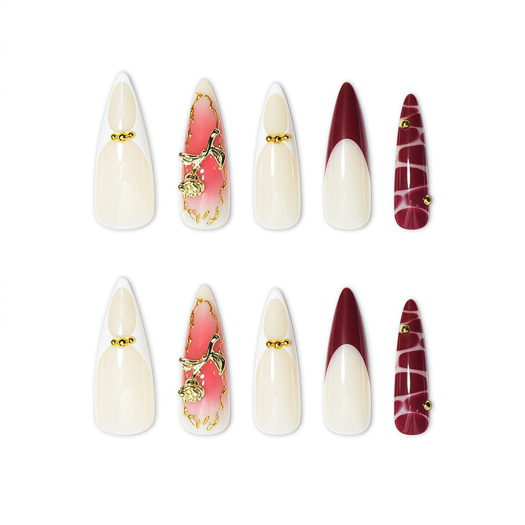 Siopsrl | Elegant Decorative Press-On Nail Extensions Siopsrl