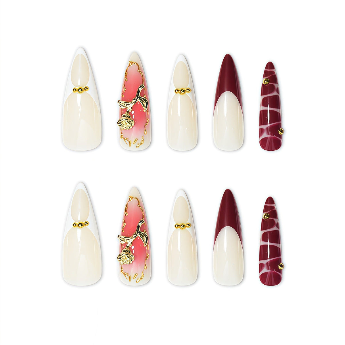 Siopsrl | Elegant Decorative Press-On Nail Extensions Siopsrl