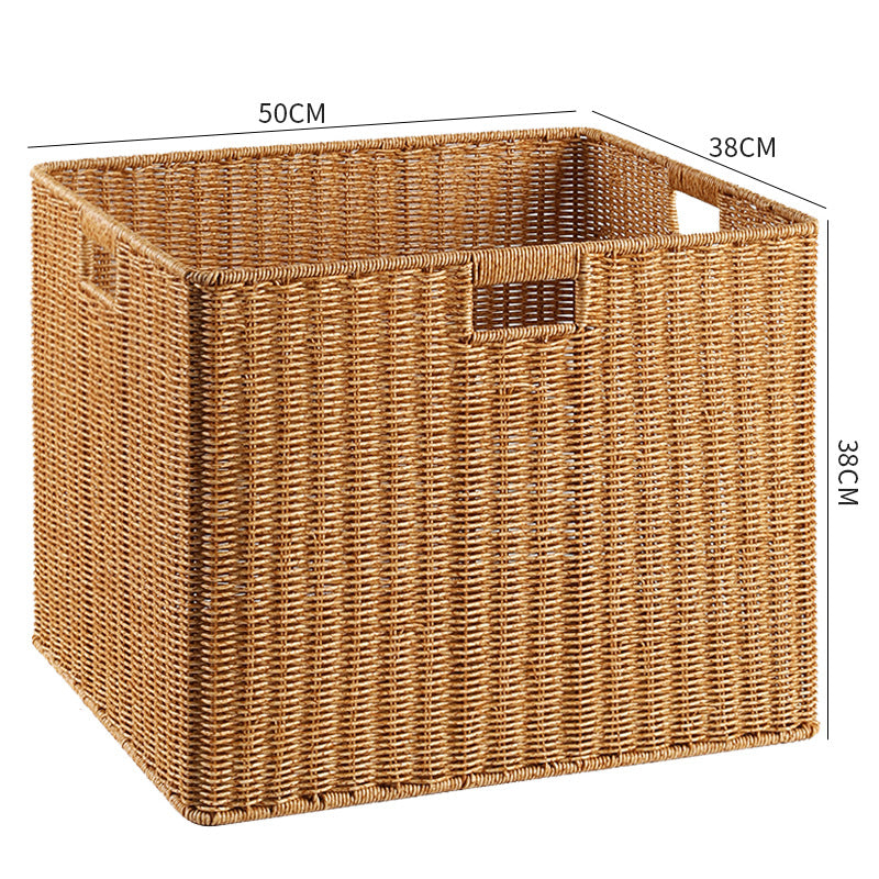 Handcrafted Rectangular Wicker Storage Bin Siopsrl