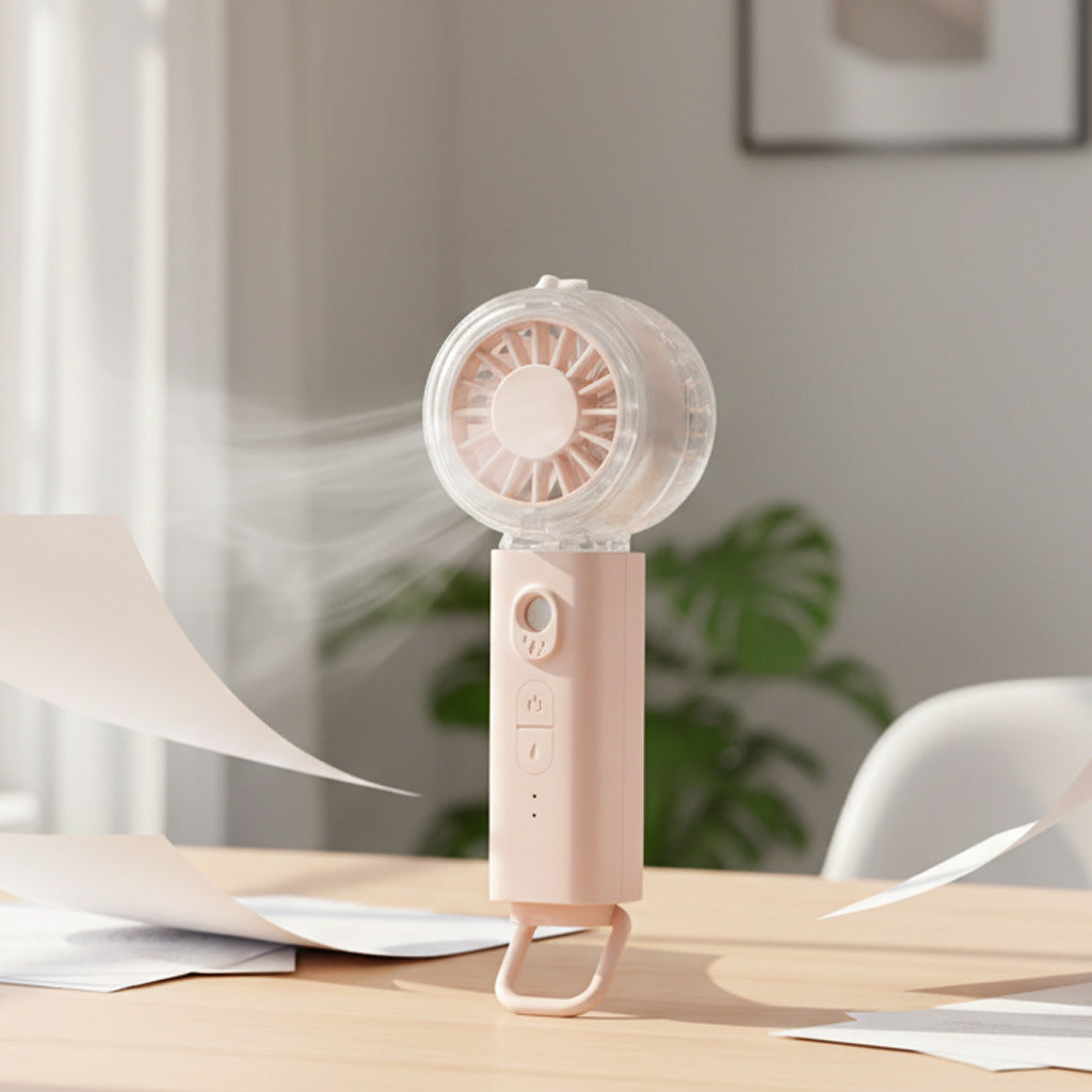 Siopsrl | Unisex portable mini handheld fan with misting function and USB charging Siopsrl