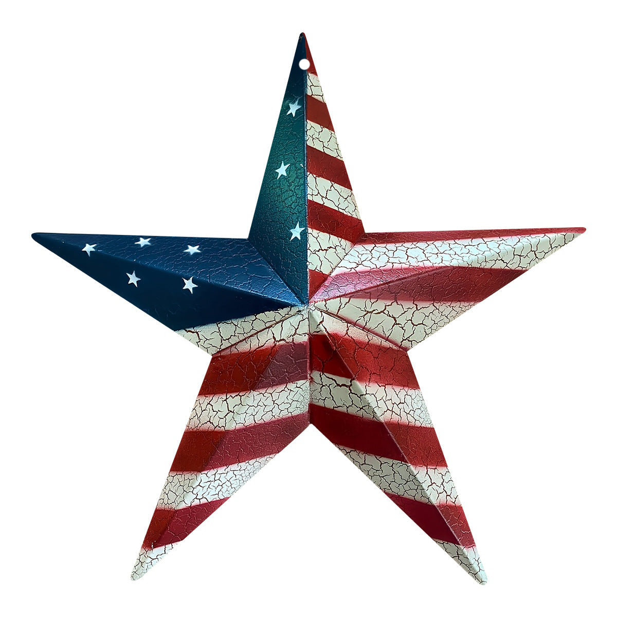Siopsrl | Unisex 3D metal wall star with vintage crack effect and hanging hole Siopsrl