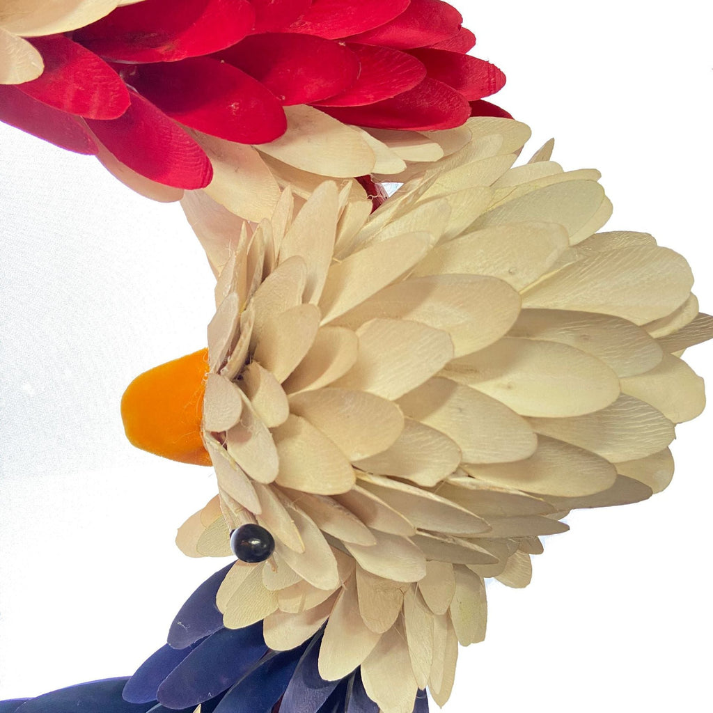 Siopsrl | Unisex nan more patriotic door wreath with realistic eagle head and handcrafted wooden feathers Siopsrl