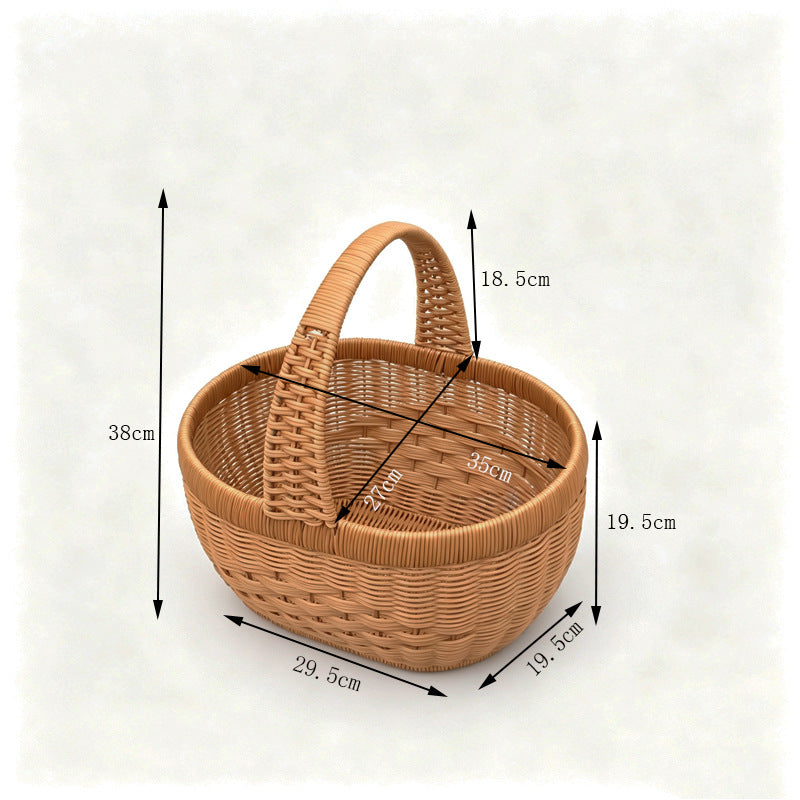 Handcrafted Woven Market Basket Siopsrl