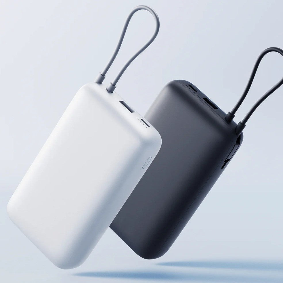 Siopsrl | Compact portable High-capacity power bank with integrated charging cables and matte soft-touch finish Siopsrl