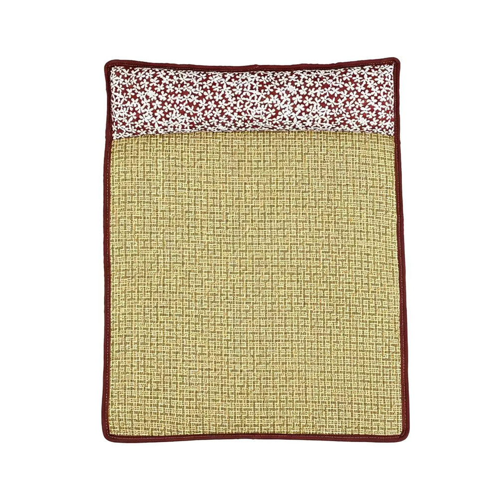 Siopsrl | Unisex nan cooling sisal sleeping mat with padded neck pillow for pets Siopsrl