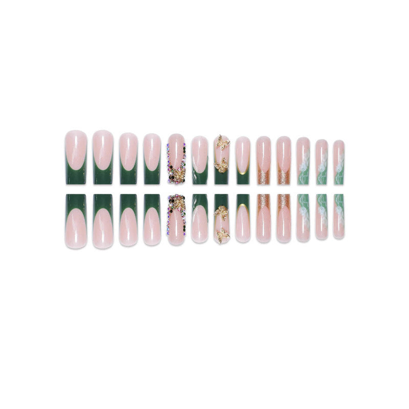 Siopsrl | Artistic Marble Effect Press-On Nail Extensions Siopsrl