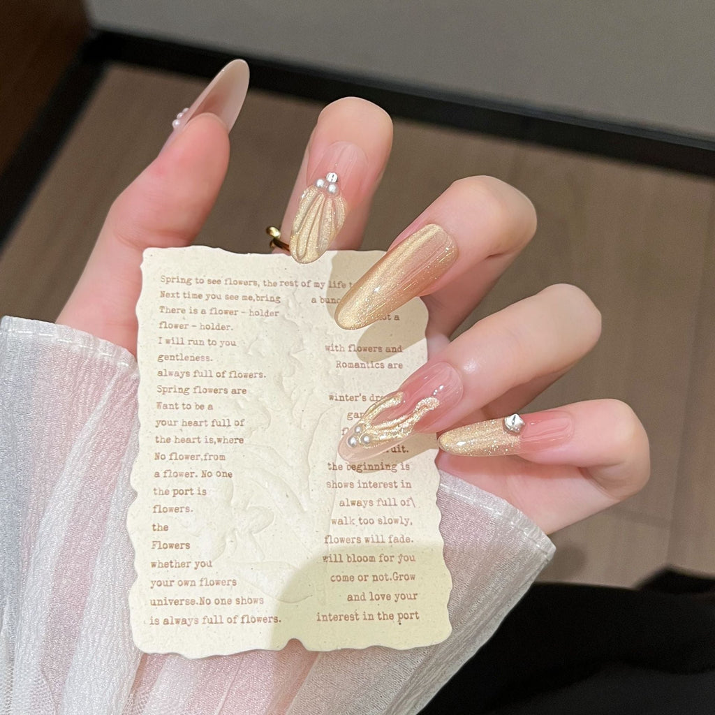 Siopsrl | Decorative Crystal-Embellished Press-On Nail Art Siopsrl
