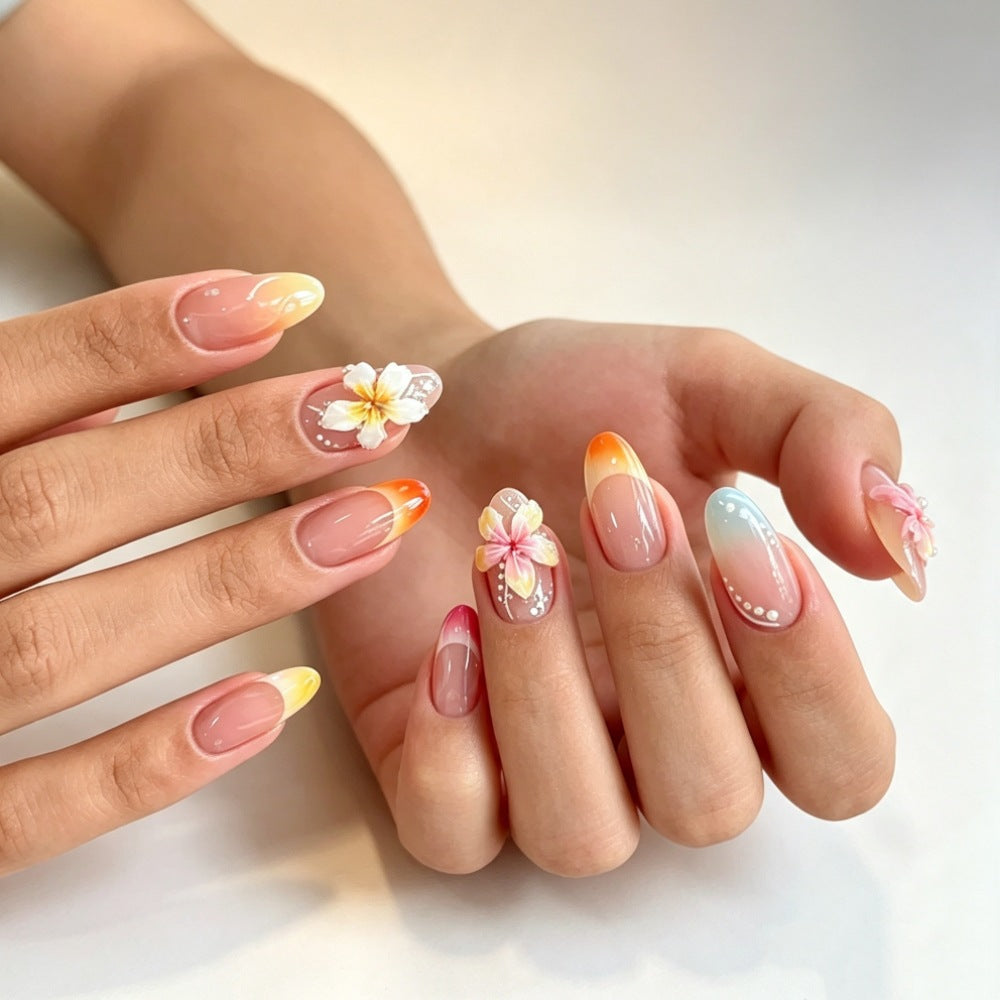 Siopsrl | Floral and Ombre Press-On Nail Art Set Siopsrl