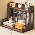 Wall-Mounted Double-Shelf Organizer with Hooks Siopsrl
