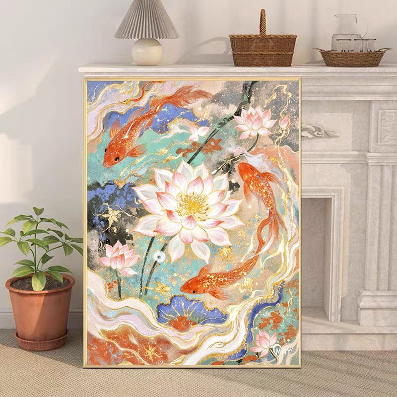 Siopsrl | Artistic Koi Fish Canvas Wall Artwork Siopsrl