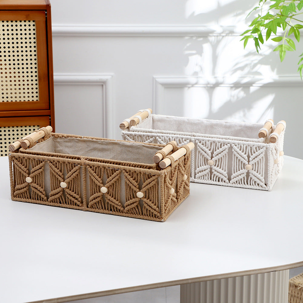 Decorative Macrame Storage Basket Siopsrl