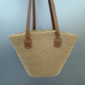 Basket bag with leather handles Siopsrl
