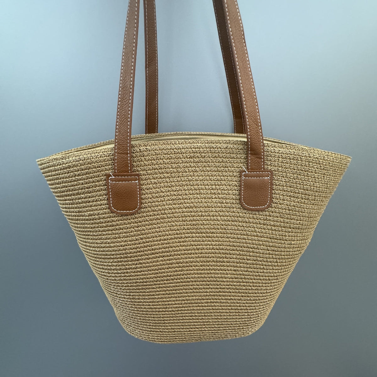 Basket bag with leather handles Siopsrl
