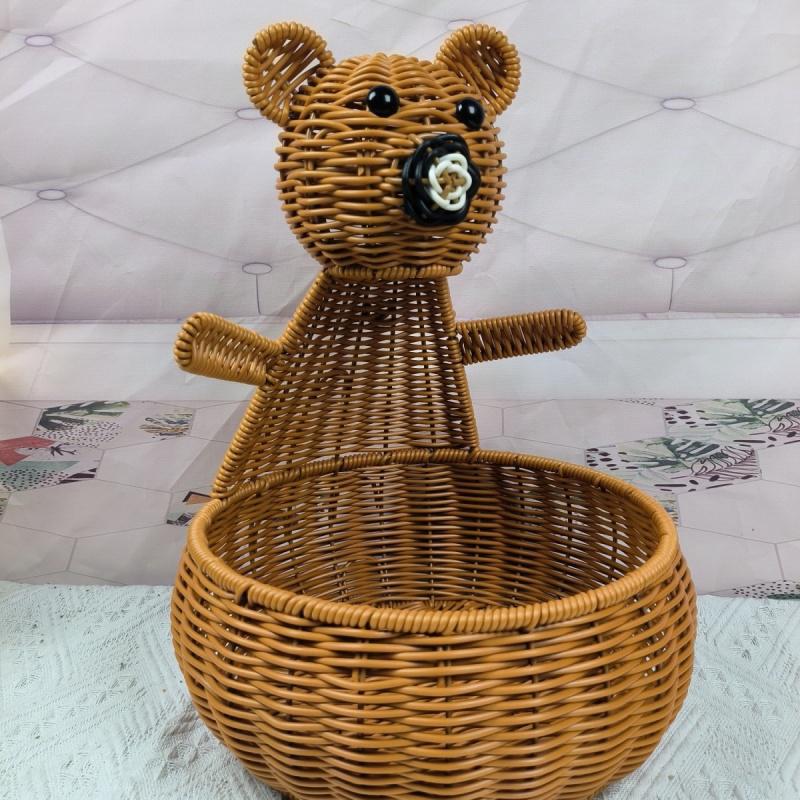 Cute Animal-Themed Woven Storage Basket Siopsrl