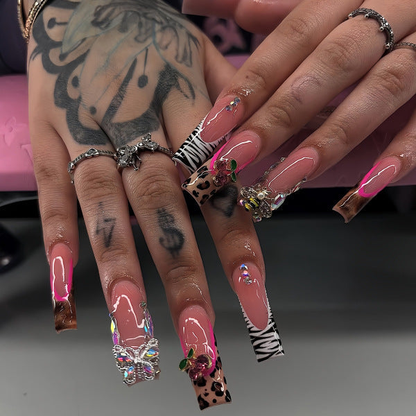 Siopsrl | Decorative Long Press-On Nail Extensions Siopsrl