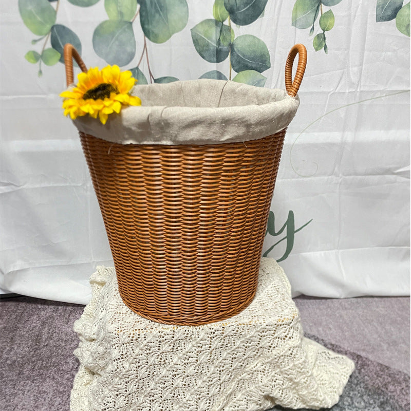 Woven Storage Basket with Cotton Lining Siopsrl