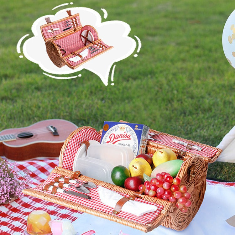 Women's picnic basket with elegant dish set Siopsrl