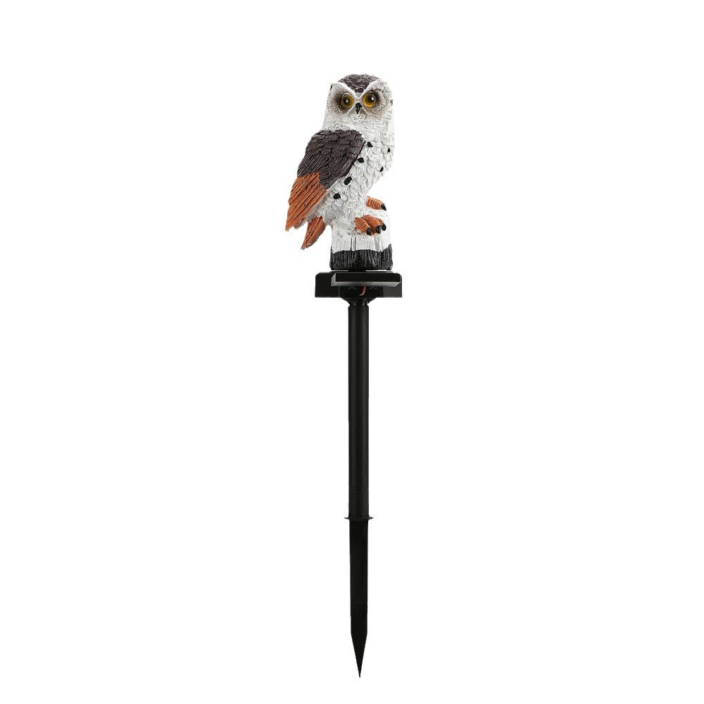 Solar-Powered Owl Garden Stake Light With Realistic Resin Perched Sculpture And Automatic Dusk-To-Dawn LED Siopsrl