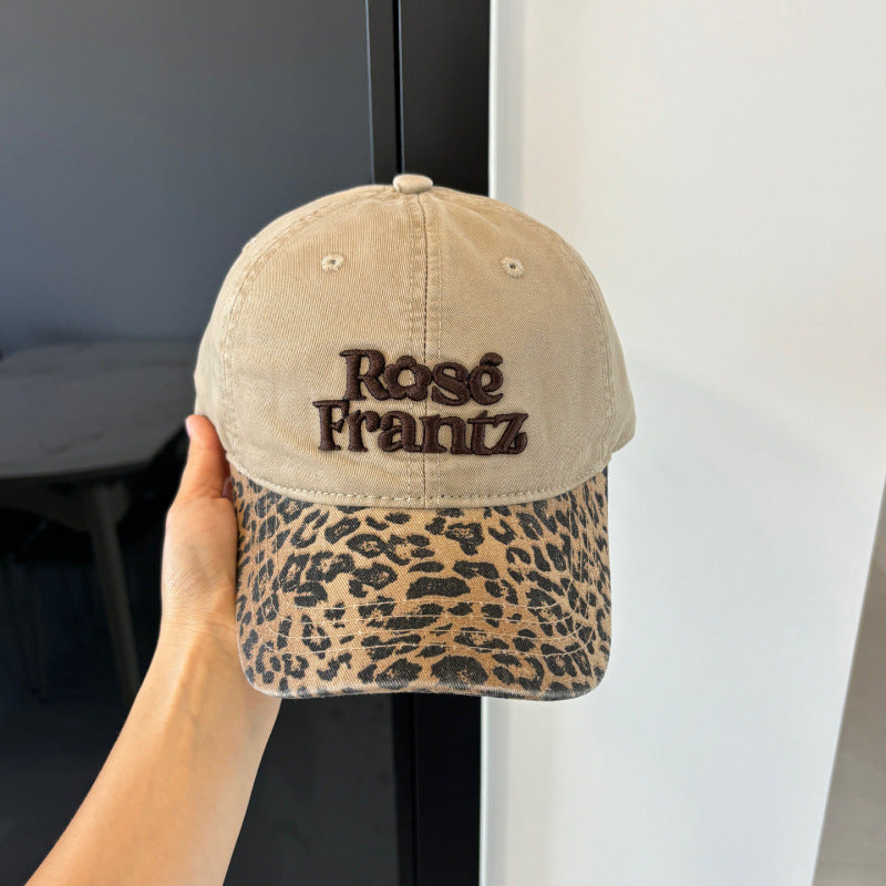 Siopsrl | Women's Distressed Leopard Print Baseball Cap Siopsrl
