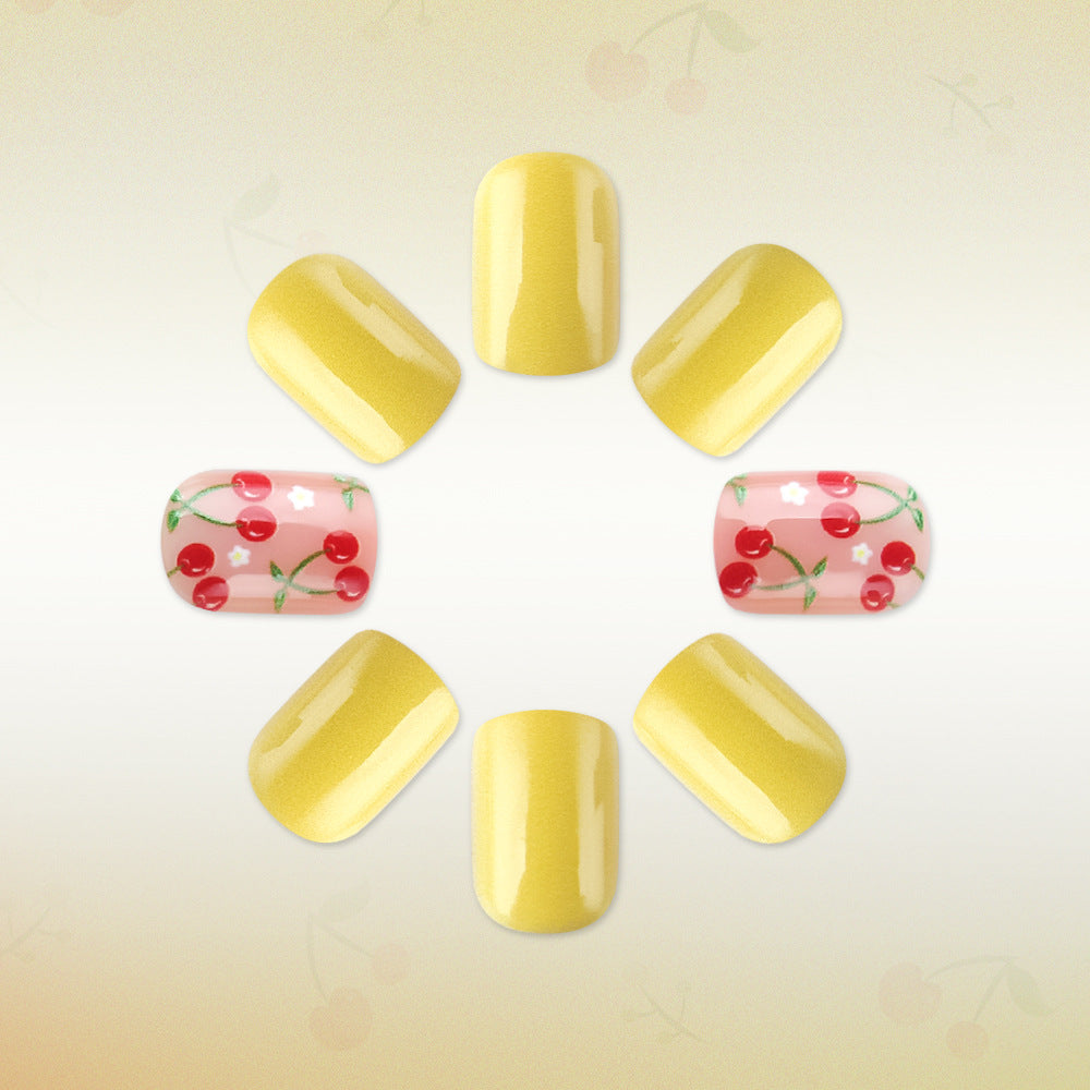 Siopsrl | Artistic Cherry-Themed Gel Nail Art Siopsrl