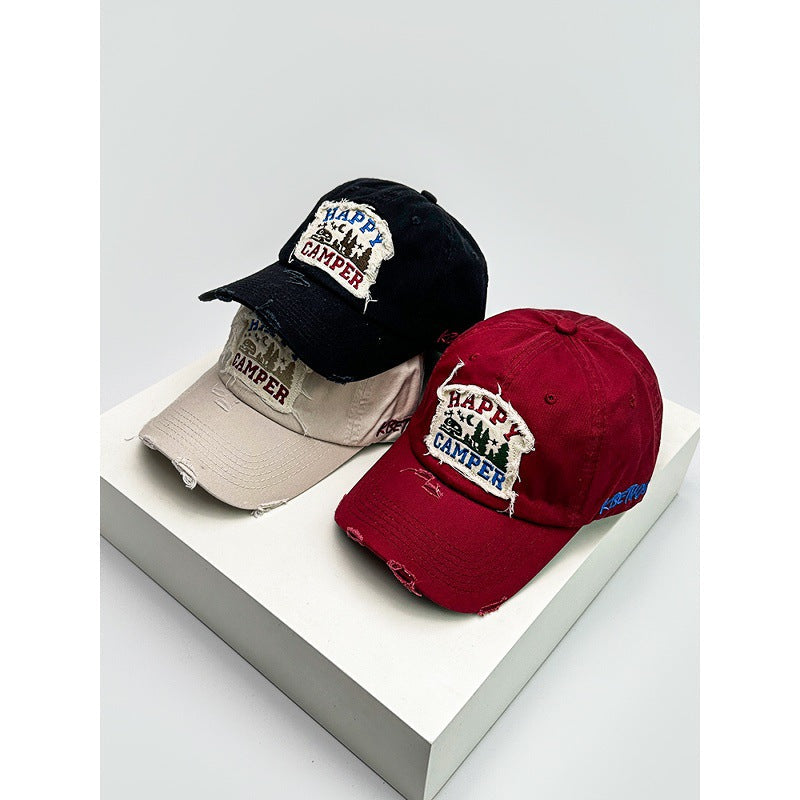 Siopsrl | Men's Distressed Embroidered Camping Cap Siopsrl
