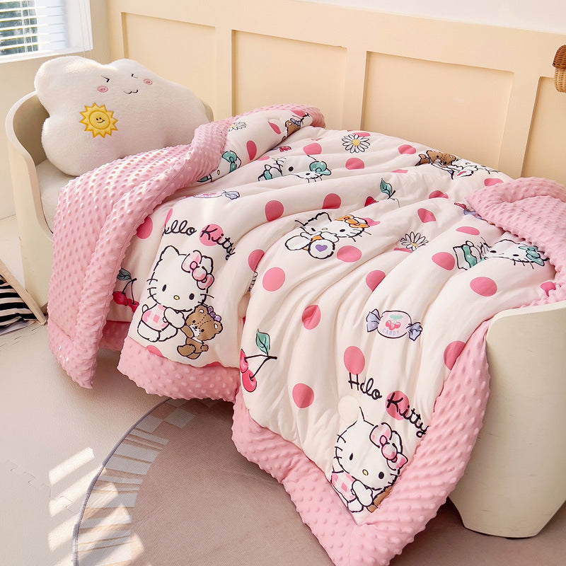Girls cuddly blanket with versatile animal motif Siopsrl