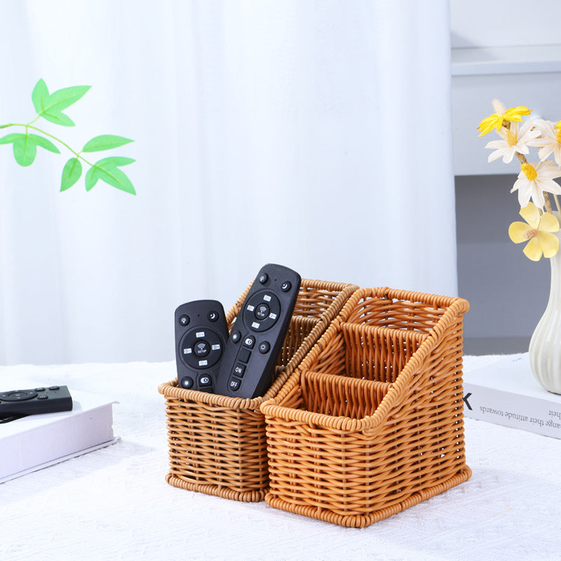 Multi-Compartment Woven Organizer Basket Siopsrl