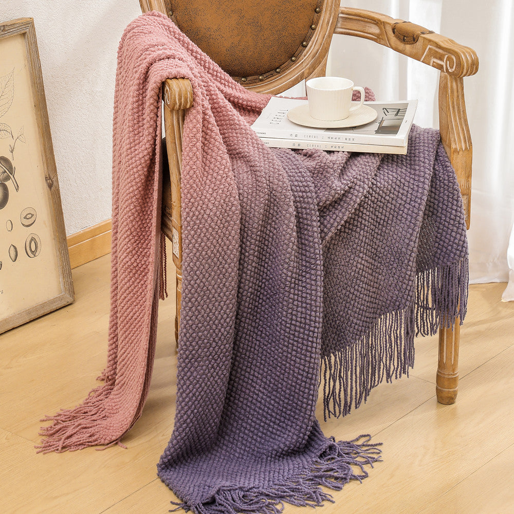 Siopsrl | Luxury Textured Fringed Throw Blanket Siopsrl