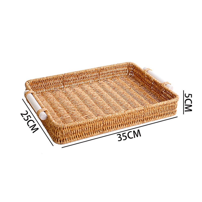 Women's Rectangular Basket with Integrated Handles Siopsrl