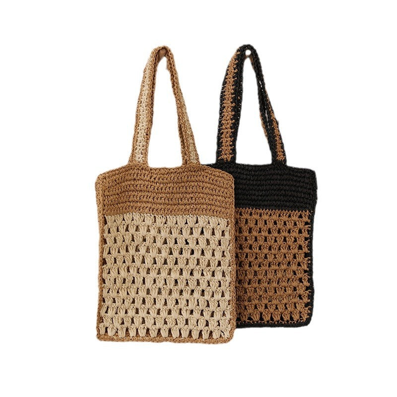 Siopsrl | Hand-knotted tote bag in modern net design Siopsrl