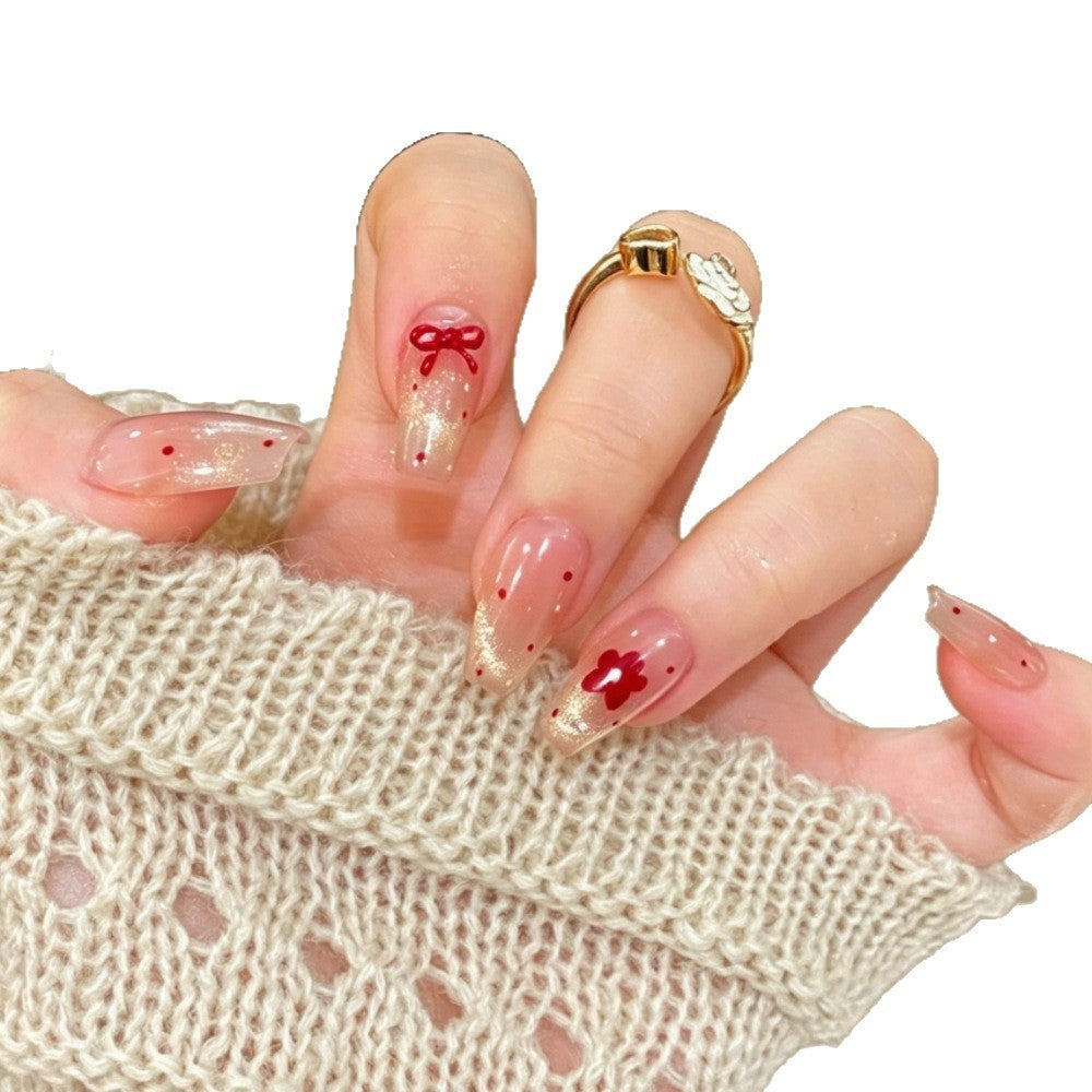 Siopsrl | Artificial nails with sparkling accents and delicate patterns Siopsrl