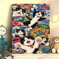 Siopsrl | Playful Cat-Themed Wall Art Print Siopsrl