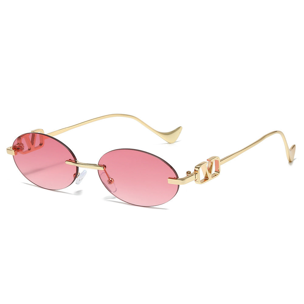 Siopsrl | Stylish Oval Frame Sunglasses with Decorative Accents Siopsrl