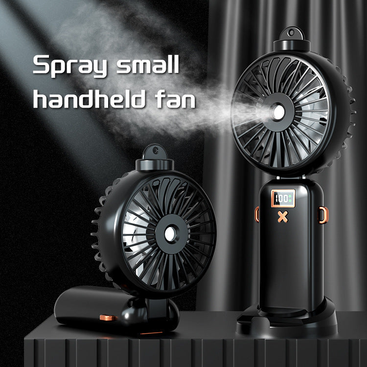 Siopsrl | Cooling compact rechargeable adjustable-angle dual-head personal fan with digital battery display and magnetic dock Siopsrl