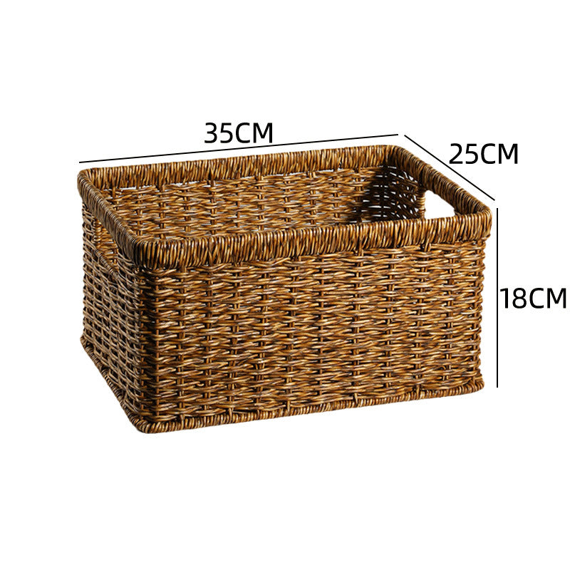 Handcrafted Rectangular Wicker Storage Bin Siopsrl