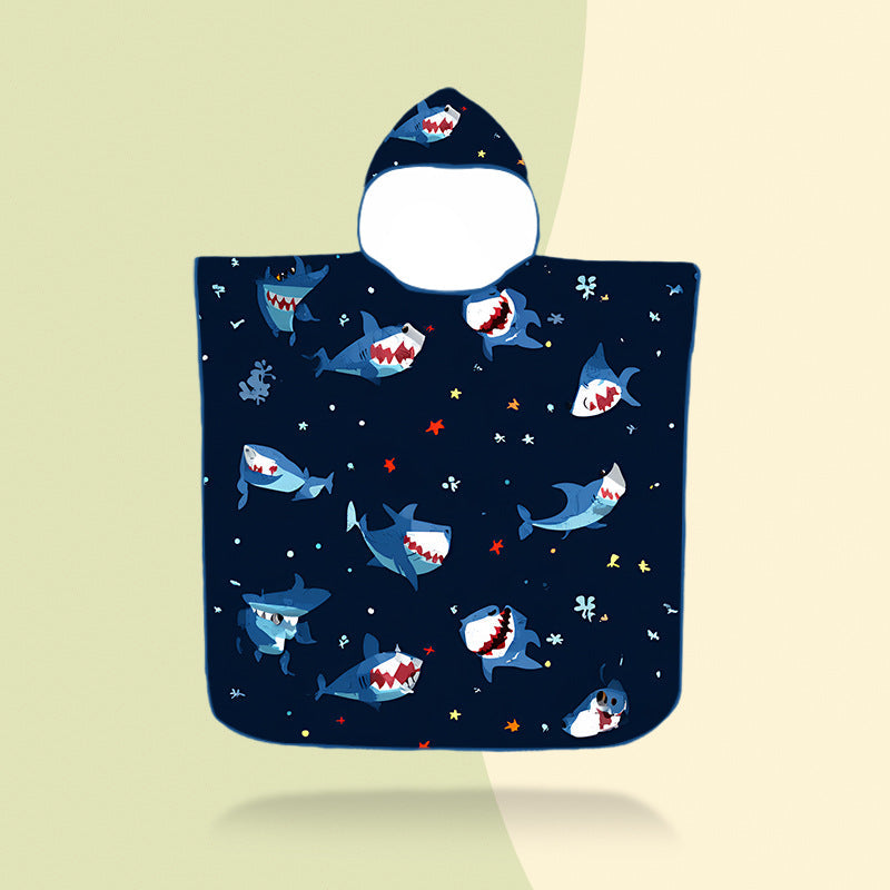 Siopsrl | colorful hooded poncho with robot motif Siopsrl
