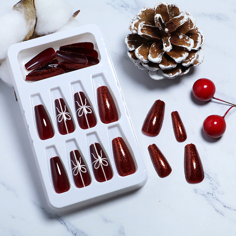 Siopsrl | Artistic Glittery Press-On Nail Set Siopsrl